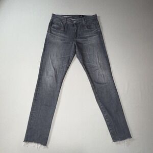 AG Adriano Goldschmied Farrah Skinny Ankle Jeans Grey High Rise Size 31R